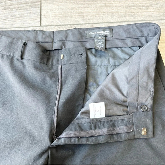 Club Monaco Wool Blend Straight Leg Trouser Smart Pants Made in Canada - Picture 9 of 13